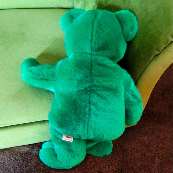 TY BEANIE BABY Erin *ULTRA RARE *Vtg Collectible  Green  BEAR 1996 14" NWT - Picture 2 of 10